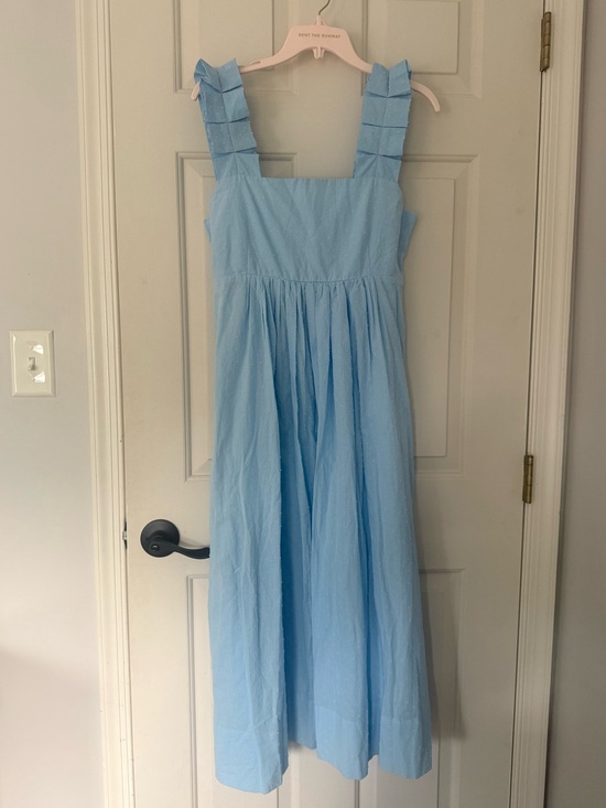 LAKE Dresses & Skirts - LAKE Women’s Light Blue Ruffle Strap Maxi Dress